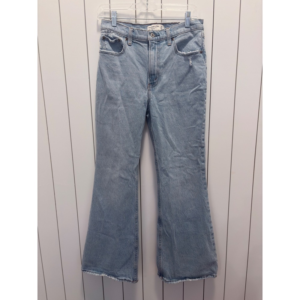 Abercrombie & Fitch The Vintage Flare Jeans Womens 27 Short Blue Excellent Boho